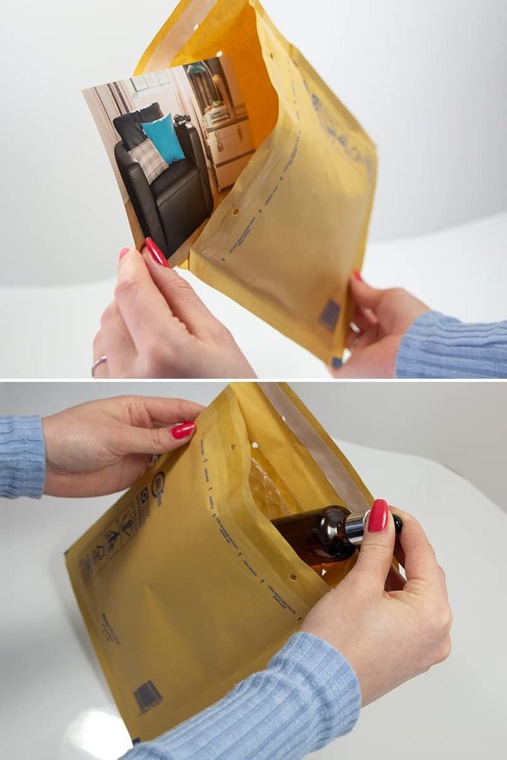 50 Luftpolster Versandtaschen haftklebend 4/D - geeignet für DIN A5 und DIN C5 – Recycling 180 x 265