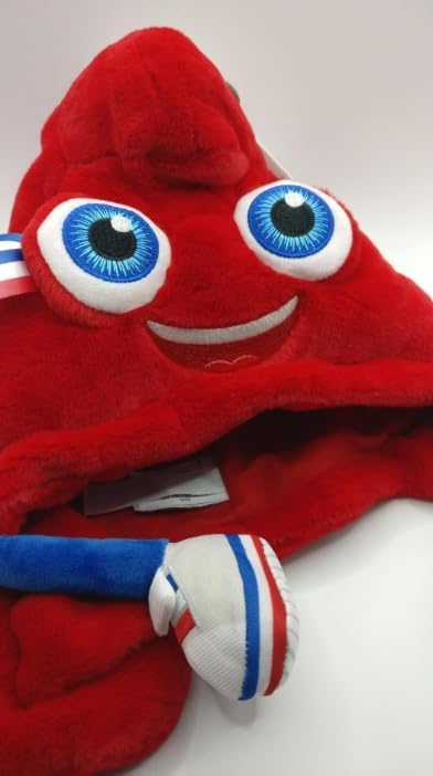 Doudou et Compagnie JO2433 Maskottchen Olympische und Paralympische Spiele – Mascotte MÜTZE, rot, on