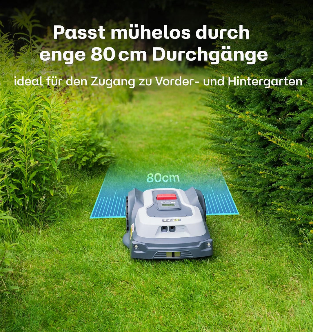 T600 Mähroboter mit Garage, Kabellose RTK + KI Gesteuerter Rasenmäher Roboter, Hinderniserkennung Me