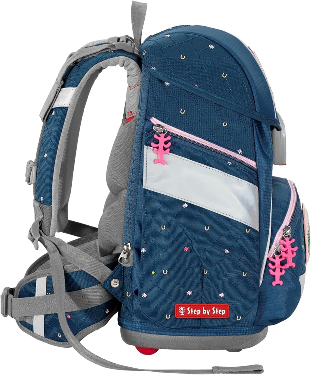 Step by Step 2IN1 PLUS Spiegelburg Schulranzen-Set, Pferdefreunde „True Love“, 6-teilig, blau, ergon