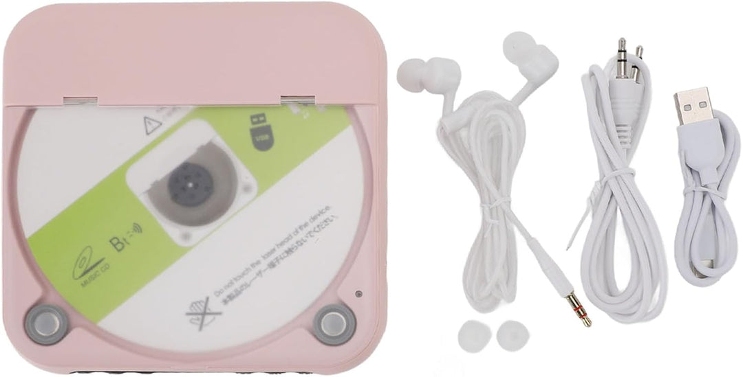 CD Player Tragbarer Bluetooth, Kompakt CD Player mit 2000 mAh Support CD R, CD RW, MP3, WMA, Music P
