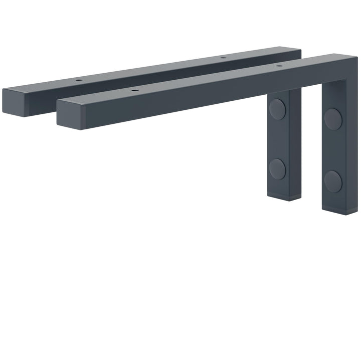 HOLZBRINK 2X Wandkonsole Grau für Waschtisch, Design und stabil Waschtischhalterung oder Winkel für