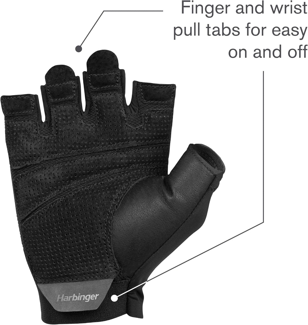 Harbinger Flexfit 2.0 Gewichtheber-Handschuhe – Natürliche Handbewegung S Schwarz, S Schwarz