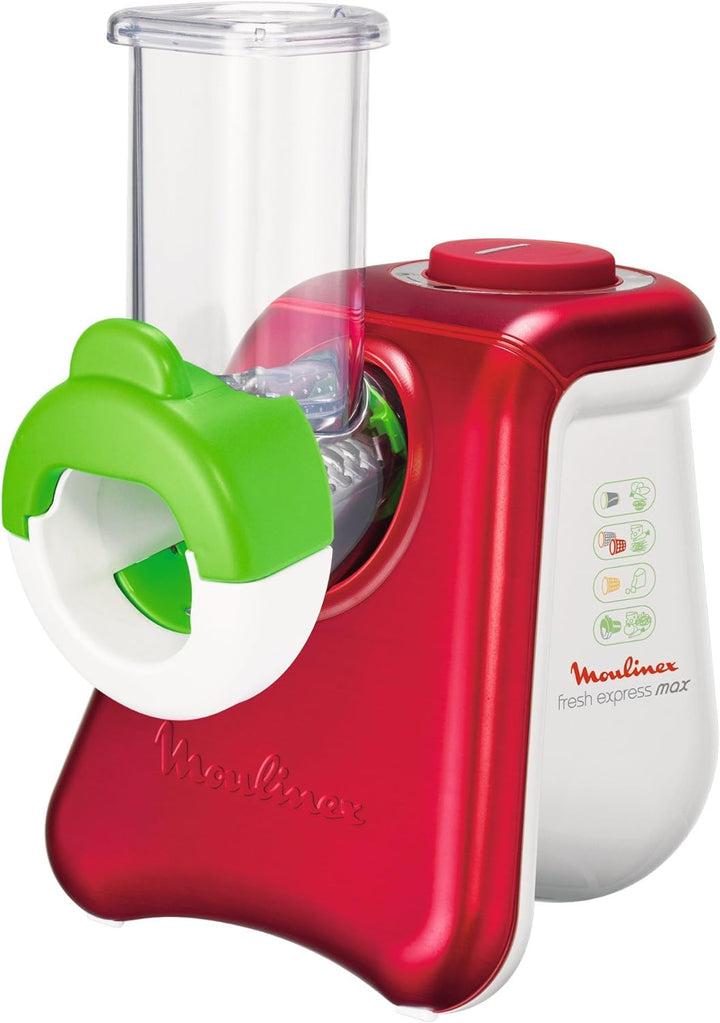 Moulinex DJ8115 Elektrisches Schnitzelwerk | Fresh Express Max Zerkleinerer | 5 Trommeleinsätze Würf