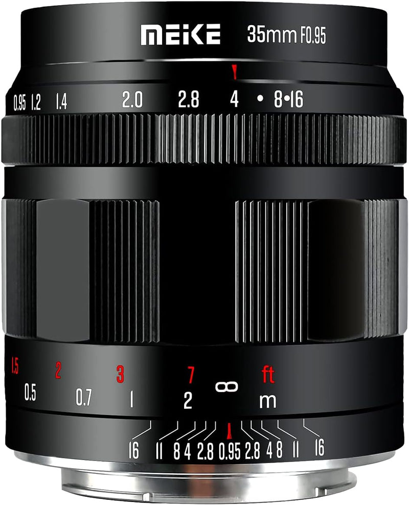 Meike 35 mm f0.95 grosse Blende, manueller Fokus, kompatibel mit spiegellosen Sony E Mount Kameras A