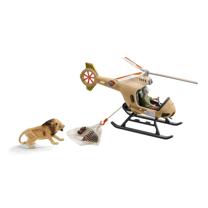 schleich 42476 Helikopter Tierrettung, für Kinder ab 3 Jahren, Wild Life - Spielset Standardverpacku