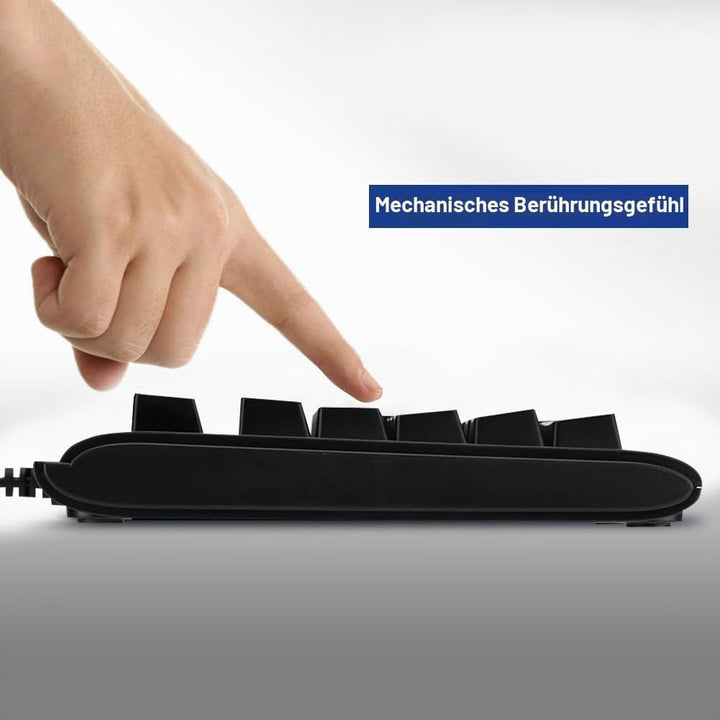 Goshyda Kabelgebundene Zifferntastatur, USB-Kabel 19-Tasten-Nummernblock Mechanisches Touch-Feeling