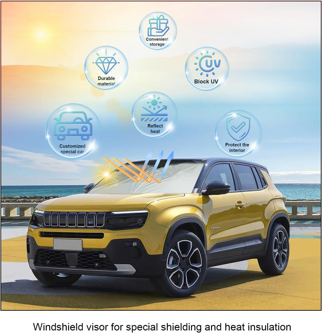 BIXUAN Avenger 2024 Sonnenschutz kompatibel mit Jeep Avenger 2023 Windschutzscheibe für Mokka B Mokk