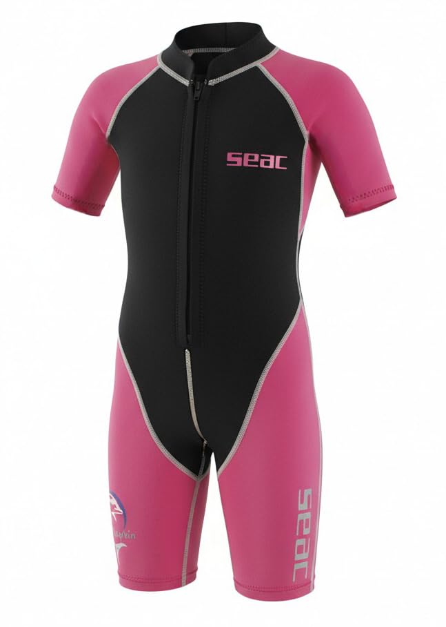 Seac Kinder Dolphin Auchanzug Shorty 1,5 mm Neopren und Lycra geeignet für Schwimmen, Schnorcheln un