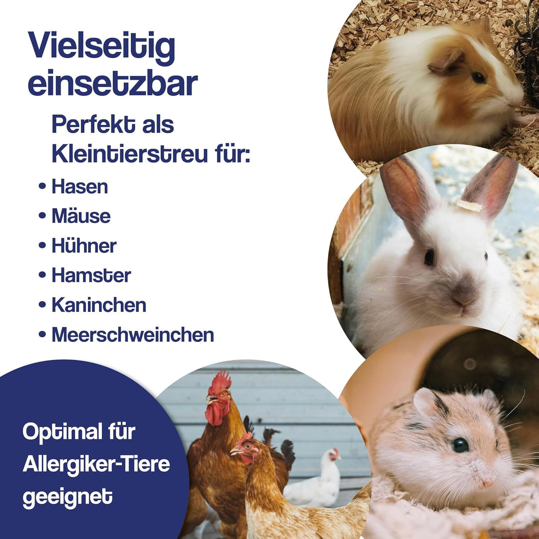 Bio Miscanthus Einstreu grob - Staubarm & Saugstark - Einstreu für Kleintiere wie Kaninchen, Meersch