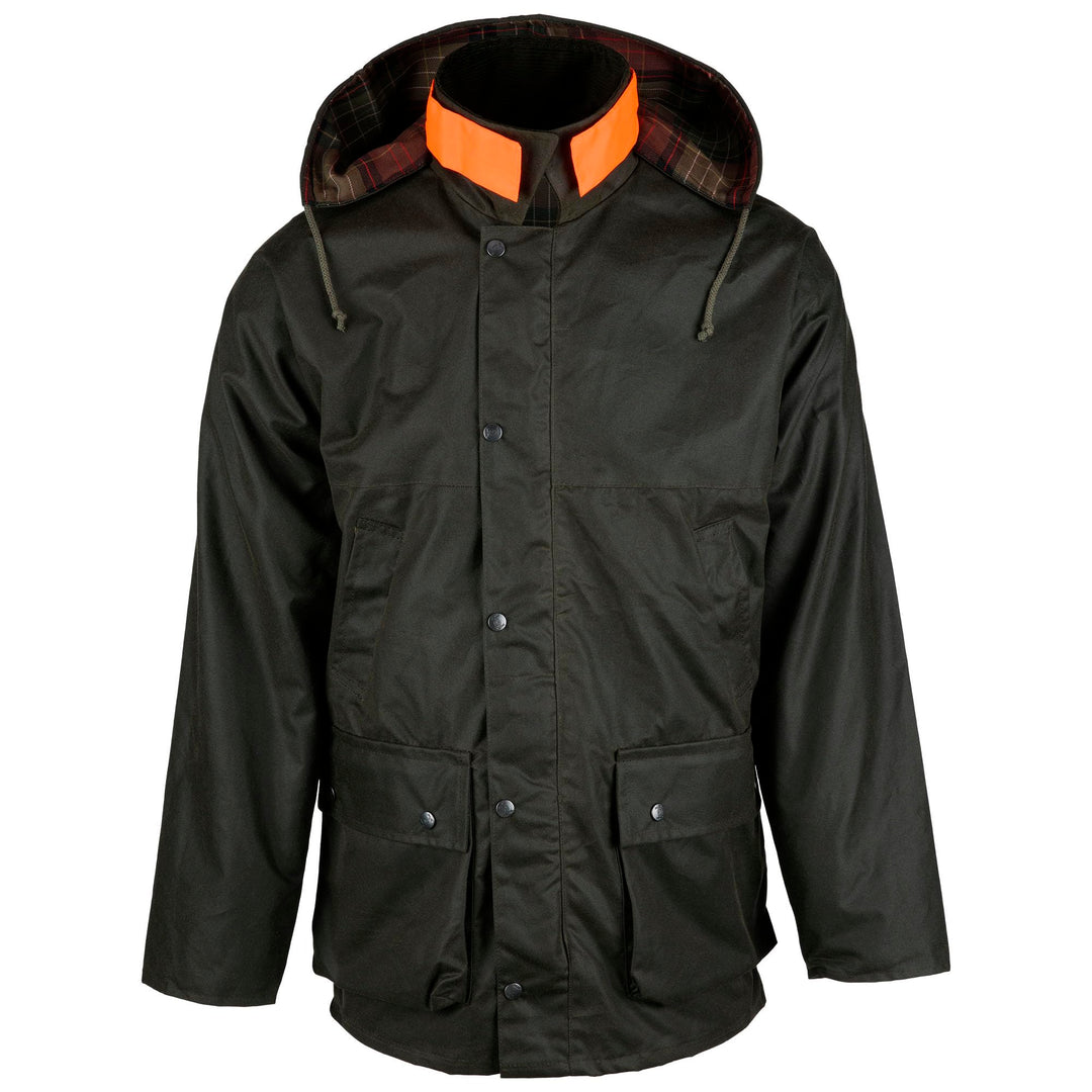 Wachsjacke New England Jager | Robuste Wind- und wasserdichte Regenjacke | Für Jäger mit Hasentasche