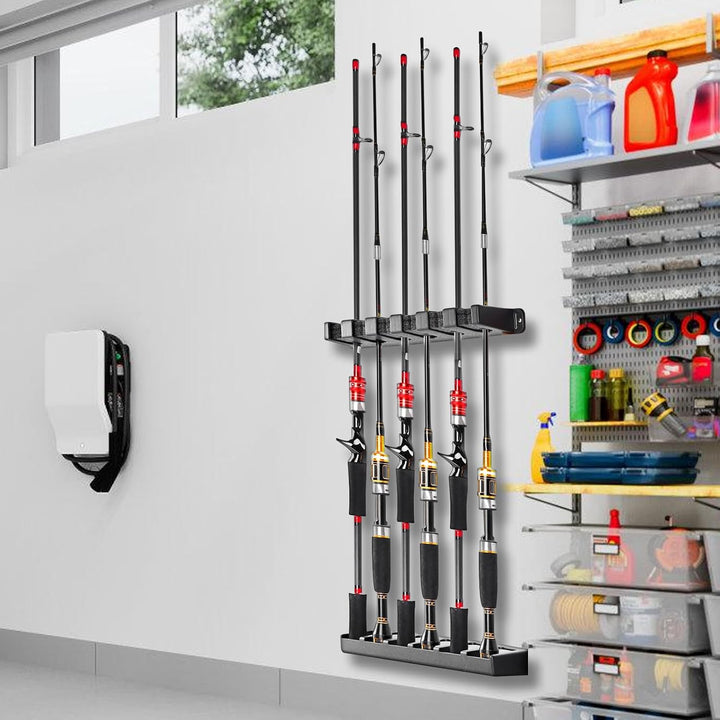 SUNOYA Rutenständer Rutenhalter Wandhalterung, 2 Paar Rutenhalter Wand, Angelrutenhalter Wand Vertik