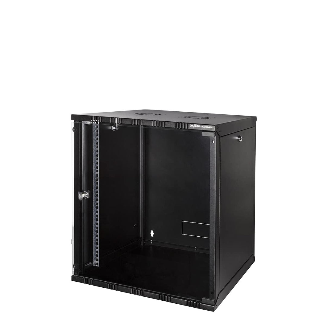 LogiLink W12A40B ECO Wandschrank 12HE (400mm Tiefe), Flat Pack (unmontiert), 48,26 cm (19 Zoll) schw