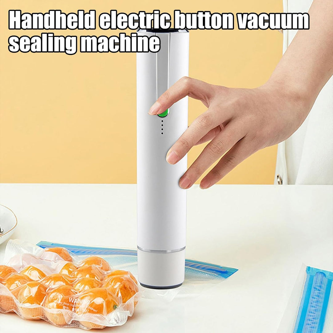 Vakuumiergerät Handheld, Vakuumierer Für Lebensmittel Mit 30 Vakuumbeuteln, 1200mAh Akku, Type-C Lad