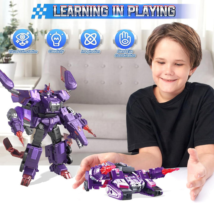 3 in 1 Verwandlungsroboter Mosa Storm, 8,66 Zoll, Kinder Roboter Spielzeug, Chariot und Roboter Tran