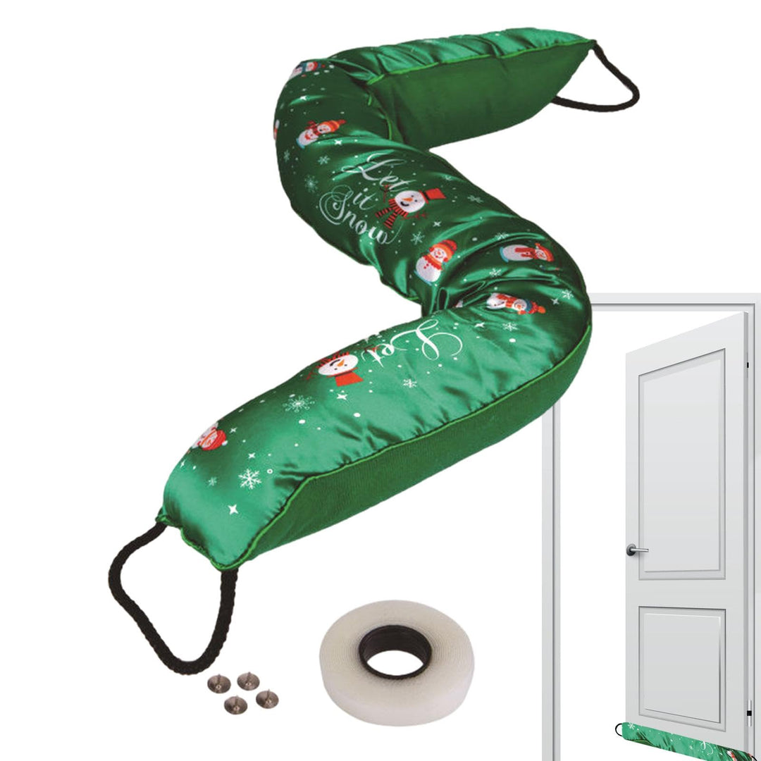 Wetterfester Geräuschblocker, Tür-Zugluftstopper | 32-Zoll-Türschutz mit Weihnachtsmotiv, Windschutz