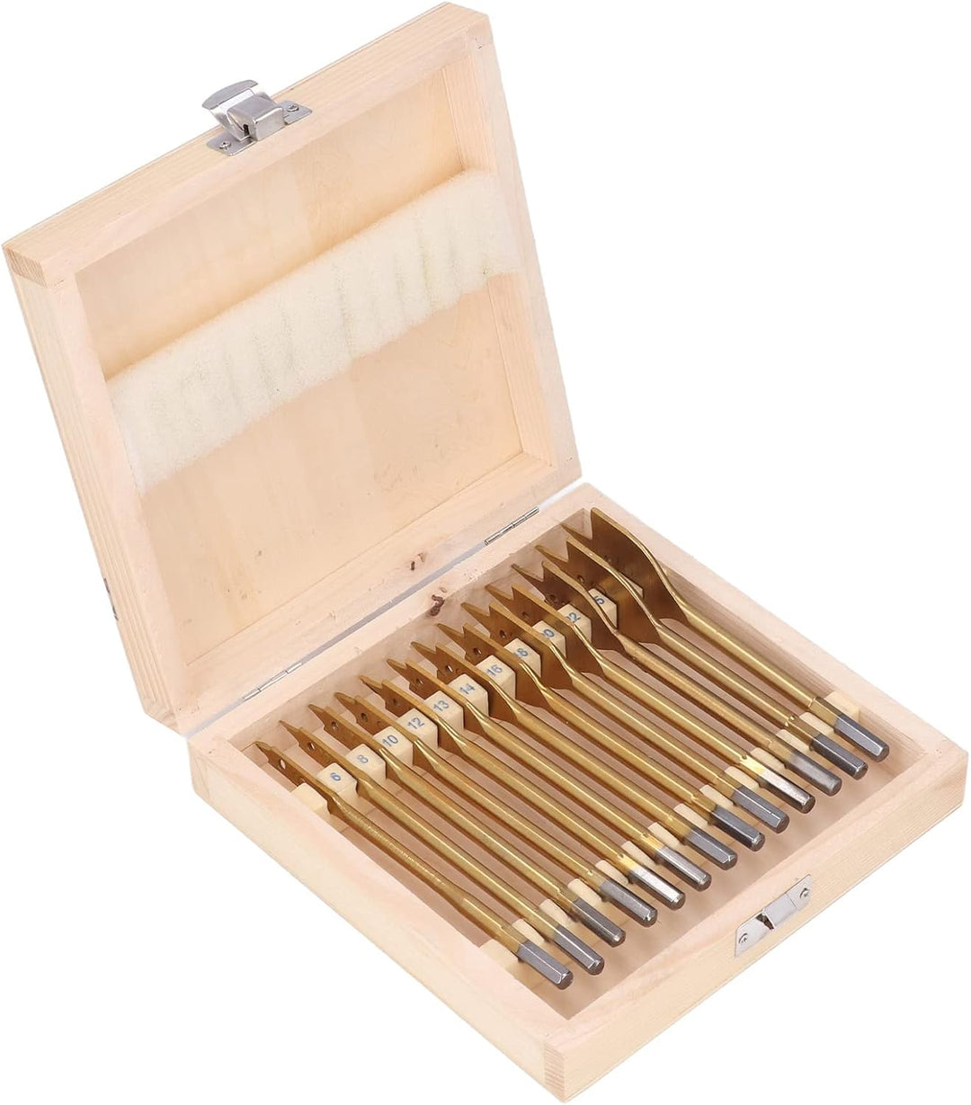 Flachbohrer-Set für Holzbearbeitung, Hartstahl, 6,35 mm (1/4 Zoll), Sechskantschaft, Spatenbohrer, L