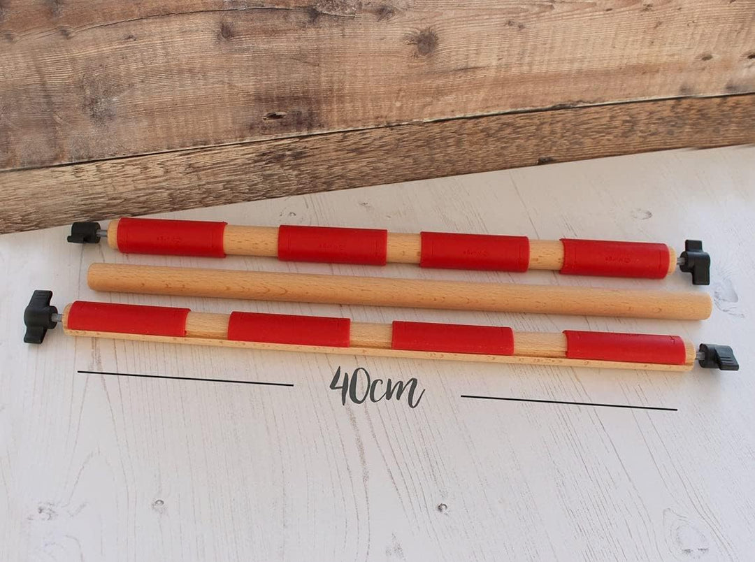 Nurge Verstellbarer Sticktischständer, Kreuzstichrahmen, Stickrahmenhalter, Handpoliertes Naturholz