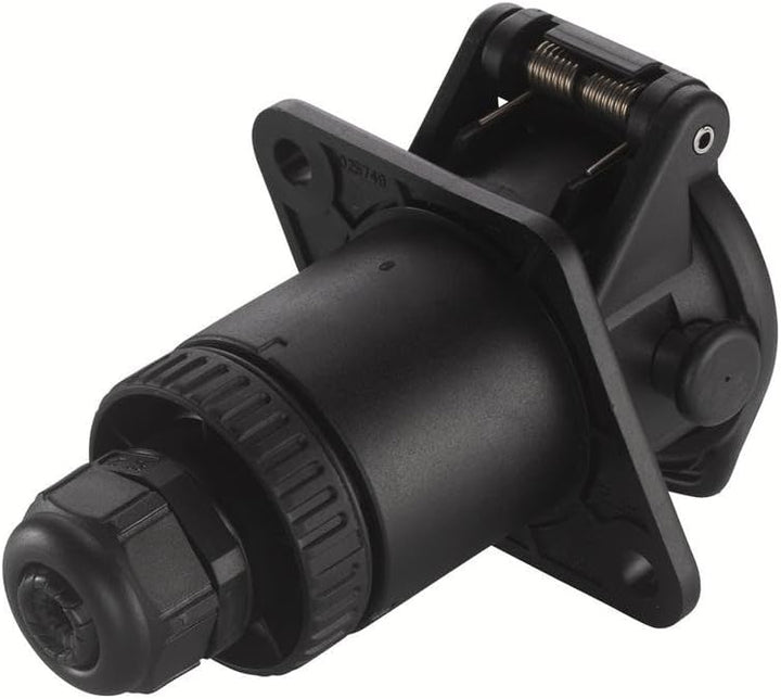 HELLA Steckdose - 24V - 7-polig - Stecker: Crimpkontakt - schwarz - DIN/ISO: 7638-1 - Menge: 1 - 8JB
