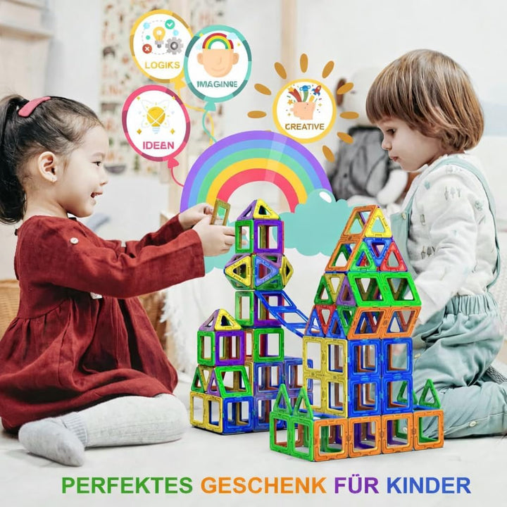 Desire Deluxe Magnetische Bausteine 94PC Konstruktion Bauen Blöcke Set Montessori Spielzeug Teilen f