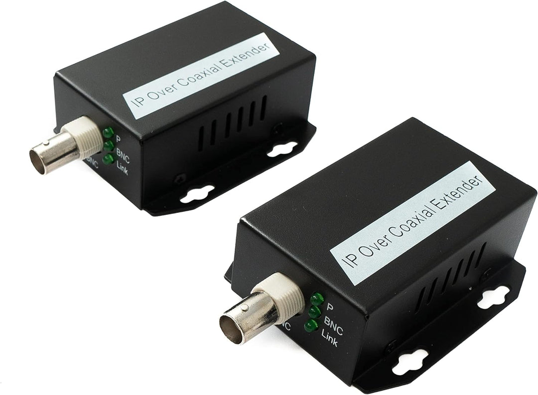 System-S UTP IP Transceiver Set LAN RJ45 zu BNC Koaxialkabel in Schwarz