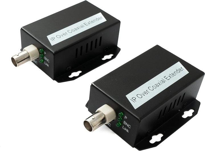 System-S UTP IP Transceiver Set LAN RJ45 zu BNC Koaxialkabel in Schwarz