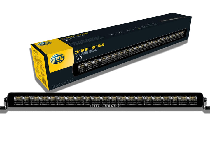 HELLA 1FJ 358 176-301 LED-Fernscheinwerfer - Black Magic Slim Lightbar 20" - 12/24V - Anbau - Kabel: