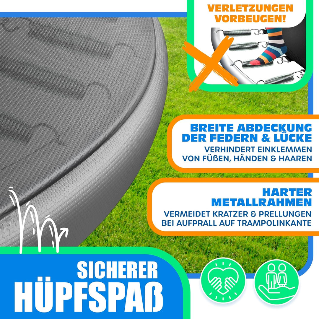 KESSER® - Trampolin Randabdeckung Ø 244, 305, 366, 426 cm, 30cm breit 100% UV-beständig reissfest Fe