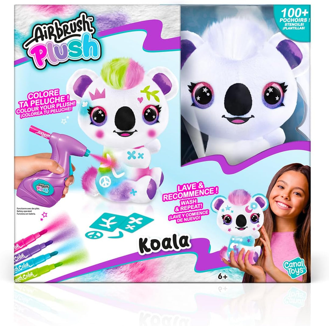 Canal Toys - Airbrush Plush - Färben Sie Ihr Koala-Plüschtier zum Personalisieren - Plüschspray mit