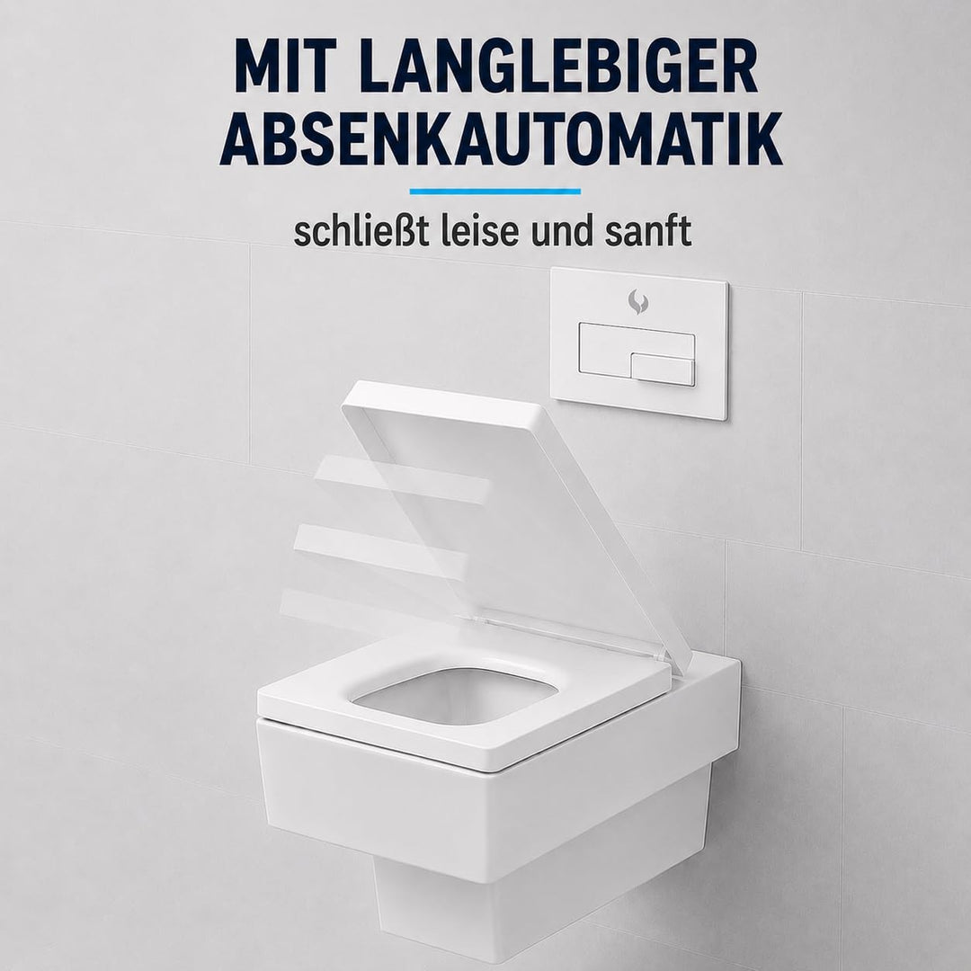 Bullseat WC Sitz passgenau für Duravit Vero | Softclose Absenkautomatik | abnehmbar | Edelstahlbefes