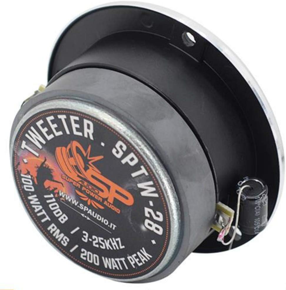SP 2 Tweeter Audio SPTW28 Ultra Slim 100 watt rms und 200 watt max mit 9,40 cm Durchmesser und 107 d