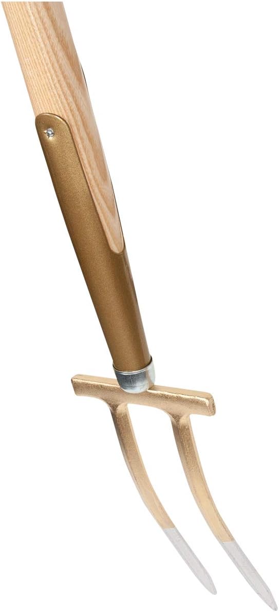 SHW-FIRE 59046 Rosengabel Bajonettzinken Stahl Handgeschmiedet Geschmiedet mit Stiel Holzstiel 85 cm