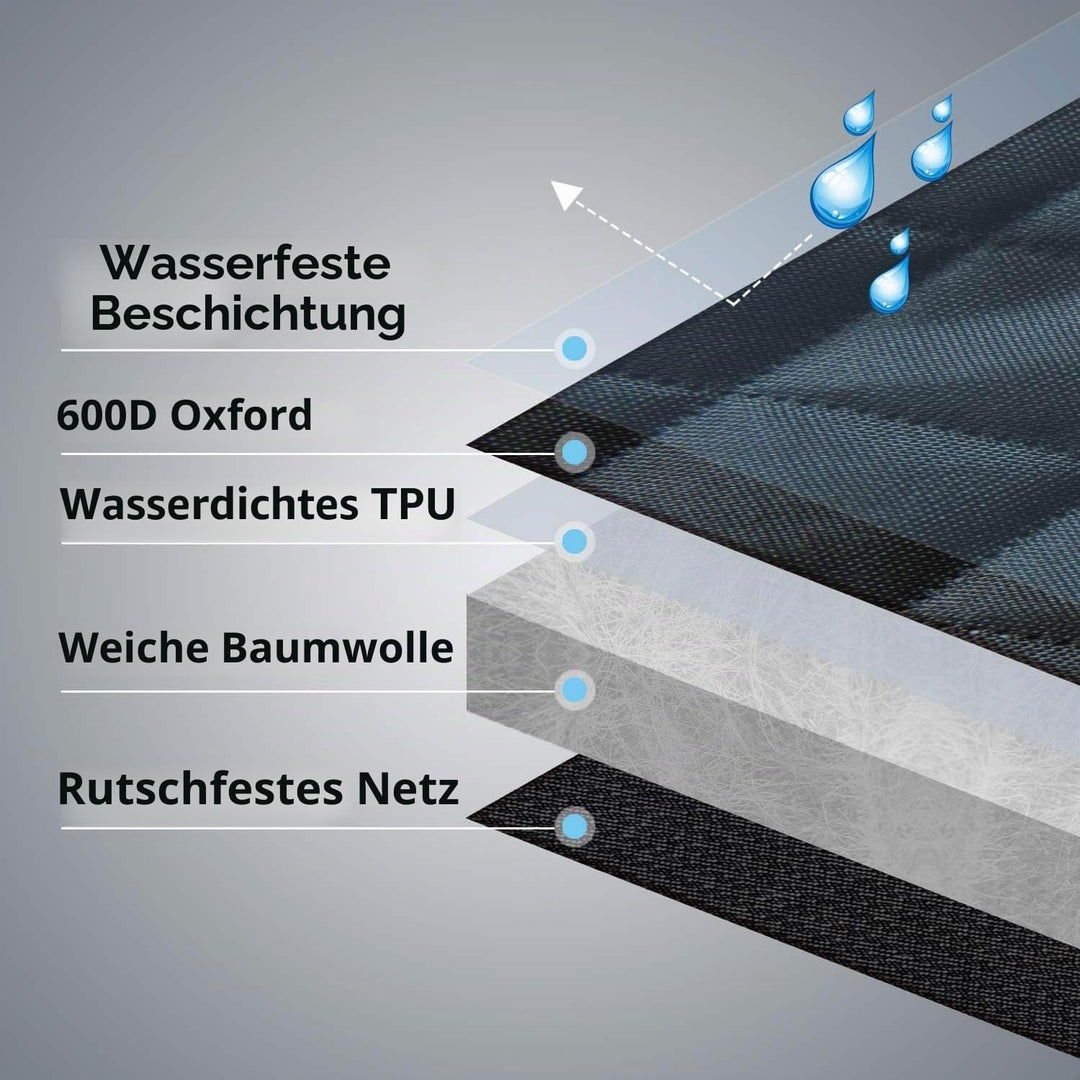 Vailge Hund Sitzbezug für Rücksitz, 100% wasserdicht Hund Autositzbezüge mit Mesh-Fenster, Scratch P