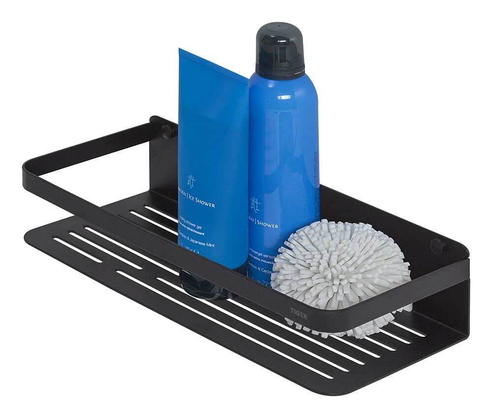 Tiger Caddy Duschkorb Rechteck gross, Duschablage aus Edelstahl, Duschregal mit viel Platz für Dusch