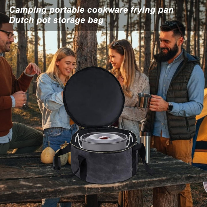 Dutch Oven Tragetasche | 12 Zoll Dicke Canvas-Organizer-Tasche mit Griff - wasserdichte Campingausrü