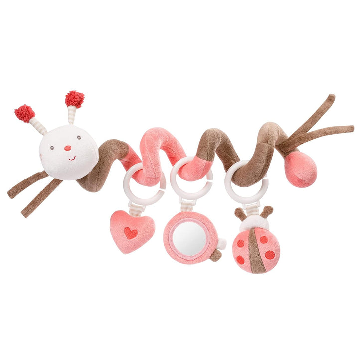 Fehn Musik Mobile Bruno - Baby Einschlafhilfe Musikspielzeug mit süssen Tieren & Activity Spirale Bi