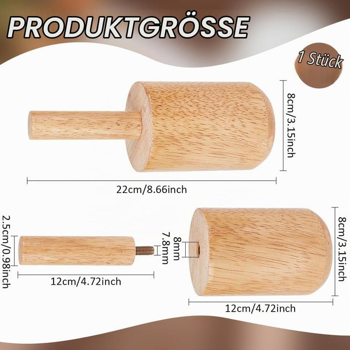 BENECREAT 220x80mm Tasse Töpferei Formen, BurlyWood Holz Töpferei Werkzeuge mit Griff Töpferei Forme