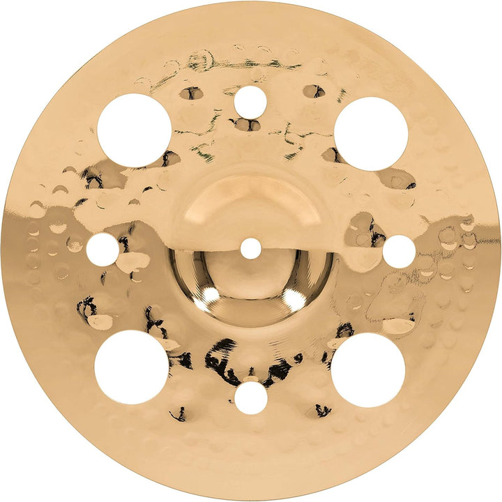 Meinl Cymbals Classics Custom Brilliant Trash Stack 12 Zoll (Video) Schlagzeug Becken mit Löchern –