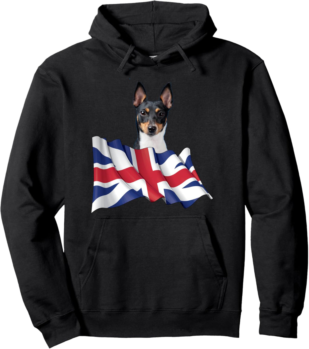 Union Jack Flag Dog Toy Fox Terrier Pullover Hoodie