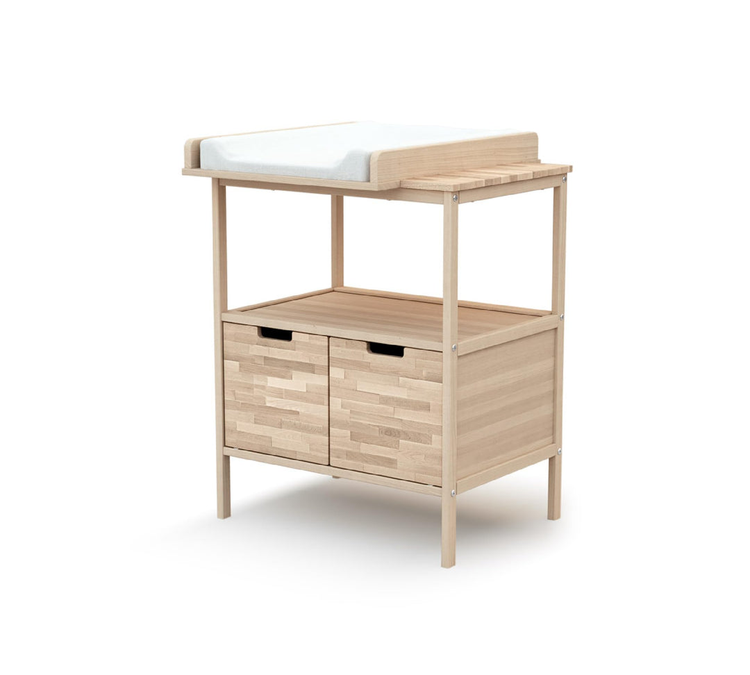 AT4 - Wickelkommode Essentiel Buche roh | 68 x 66 x 90 cm | abnehmbarer Wickelaufsatz inklusive