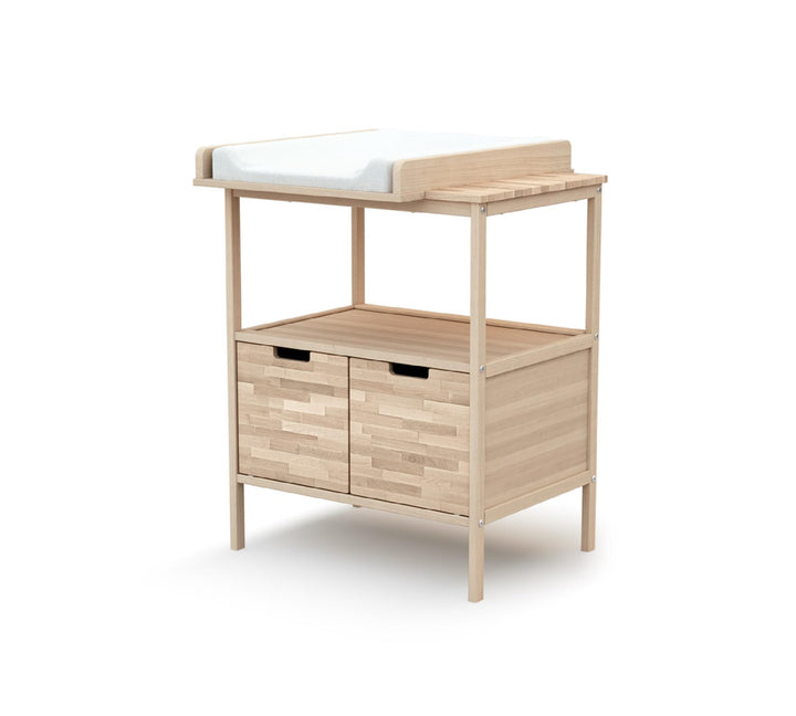 AT4 - Wickelkommode Essentiel Buche roh | 68 x 66 x 90 cm | abnehmbarer Wickelaufsatz inklusive