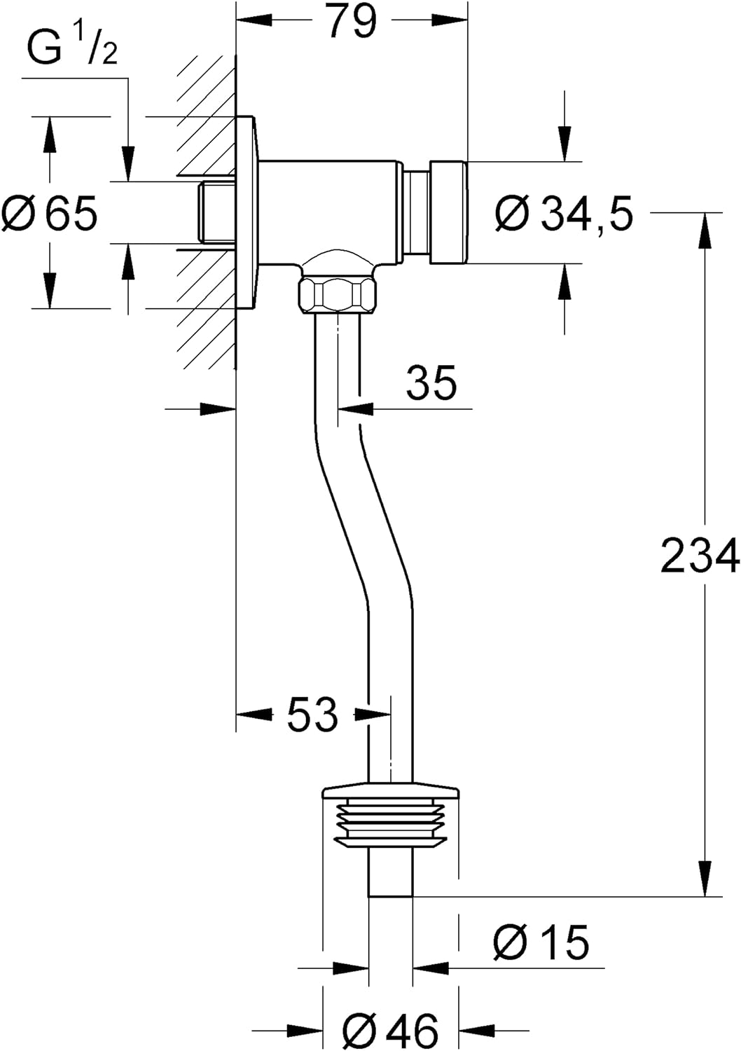 Rondo Urinal-Druckspüler