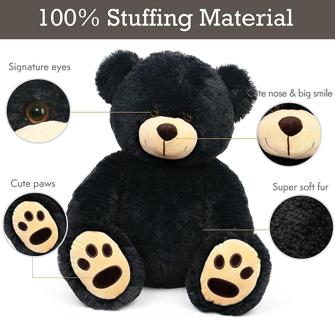 LotFancy Teddybär Kuscheltier 50cm, Plüschtier Stofftier Teddy, Süsses Geschenk für Kinder Mädchen F