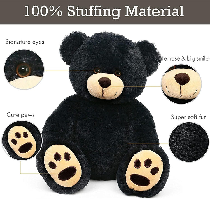 LotFancy Teddybär Kuscheltier 50cm, Plüschtier Stofftier Teddy, Süsses Geschenk für Kinder Mädchen F