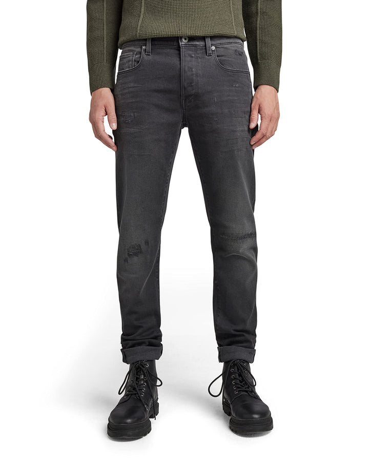 G-Star Herren Jeans 3301 Slim Style Jeans 29W / 30L Grau (Worn in Black Onyx Restored 51001-b479-d10