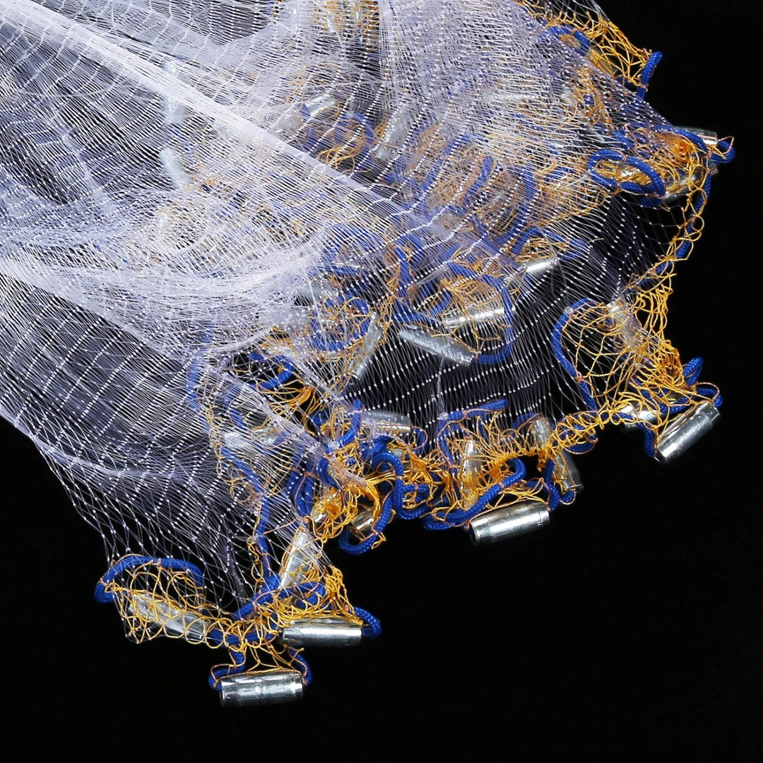 Wurfnetz Zum Fischen, Tragbares Fischernetz, Nylon Mesh Fischnetz zum Fangen von Angelnetz Angelzube