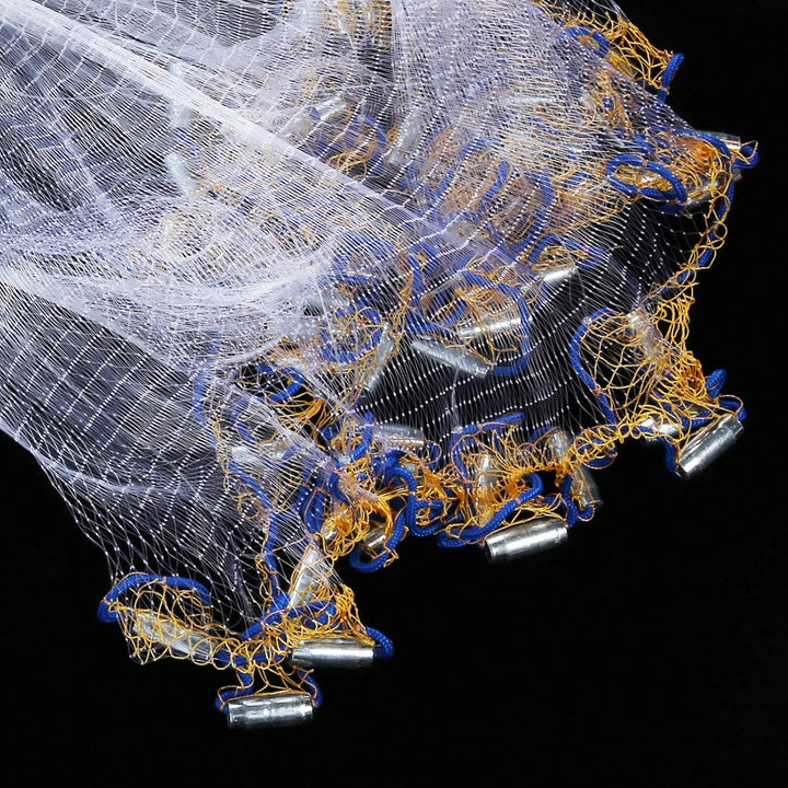 Wurfnetz Zum Fischen, Tragbares Fischernetz, Nylon Mesh Fischnetz zum Fangen von Angelnetz Angelzube