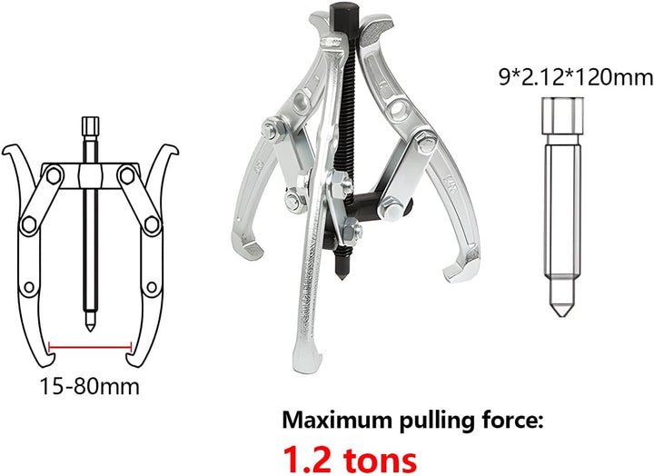 JNNJ Abzieher Werkzeug Lager, Innenlager Abzieher 3 Arm, Zahnradabzieher Abzieher Lagerabzieher, Dre