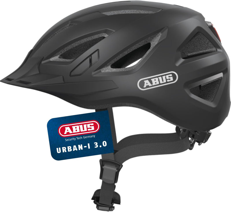 ABUS Stadthelm Urban-I 3.0 - Fahrradhelm mit Rücklicht, Schirm und Magnetverschluss - für Damen und