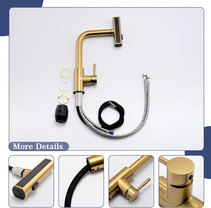 TIMACO küchenarmatur ausziehbar Wasserhahn Küche 360° Schwenkbar Mischbatterien für Küche Armatur Ei